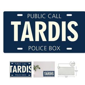 Doctor Who TARDIS Metal Sign Dr Who Police Box License Plate Tin Sign 6"x12"